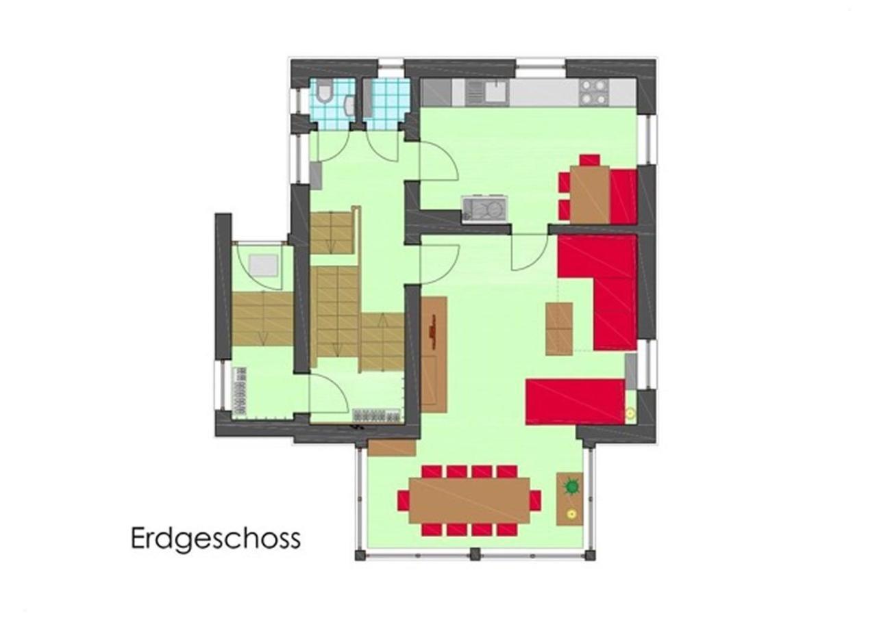 Villa Schnuck - Das Rote Ferienhaus 바트 가슈타인 외부 사진
